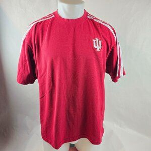 Vintage Indiana Hoosiers T Shirt Mens Large Red Adidas NCAA Tee Embroidered 1382